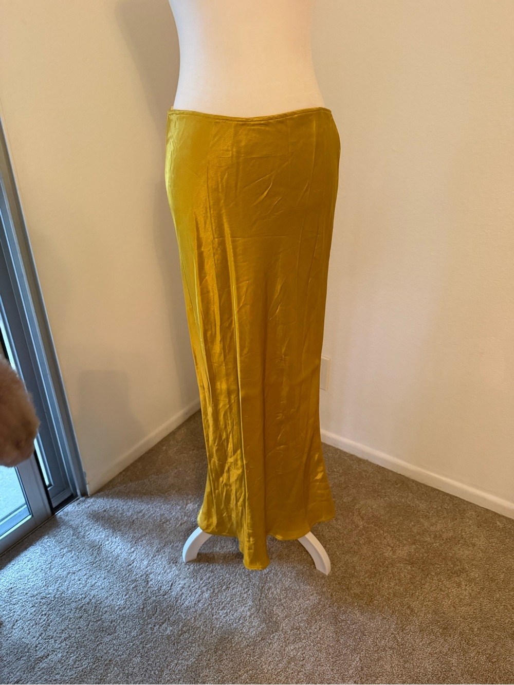 River Island Mustard Slip Maxi Skirt